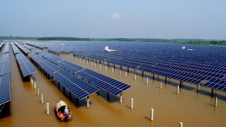 漁光互補(bǔ)的利弊，光伏塘可以養(yǎng)蝦嗎